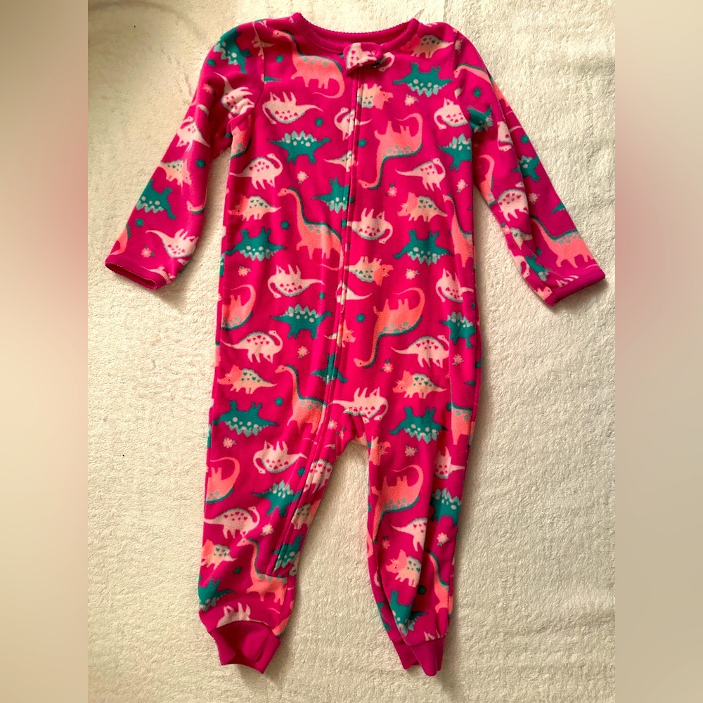 Simple Pink Dinosaur Kids Pajama - 3T